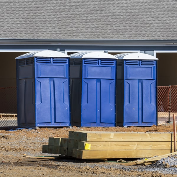 what is the expected delivery and pickup timeframe for the porta potties in Bevington IA